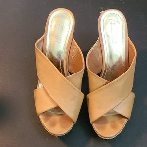 Jennifer Lopez Tan Platform Wedges